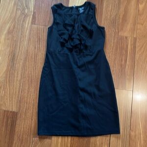 Kids black dress with ruffles